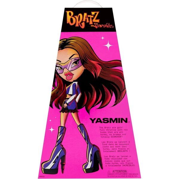 Bratz Scorchin' Yasmin: Modepuppe mit Rennoutfit und glamourösen Accessoires