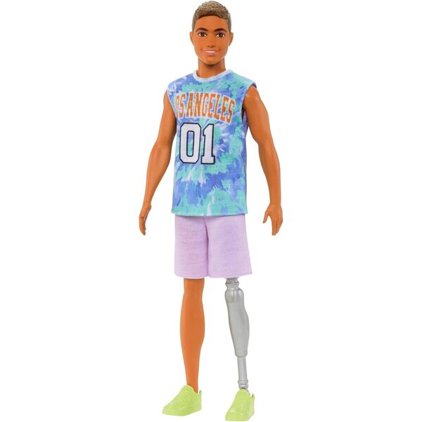 Barbie Ken Fashionistas mit Beinprothese, modischen Outfits und Sneakers