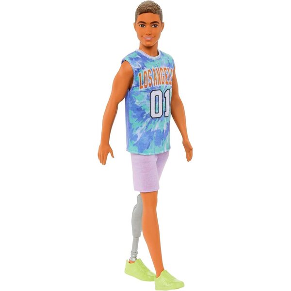 Barbie Ken Fashionistas mit Beinprothese, modischen Outfits und Sneakers