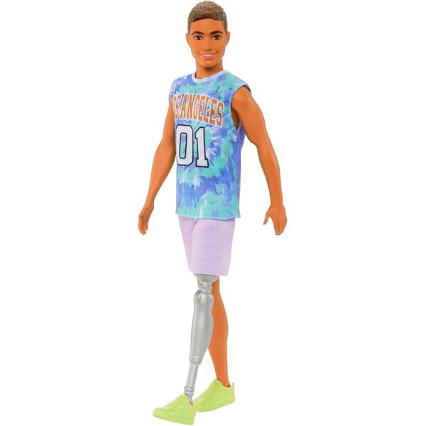 Barbie Ken Fashionistas mit Beinprothese, modischen Outfits und Sneakers