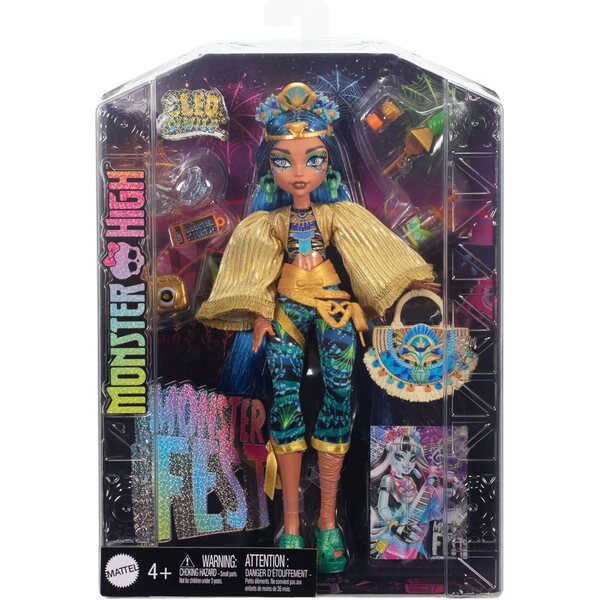 Monster High Cleo De Nile Poupée con outfit festival glamour e accessori esclusivi