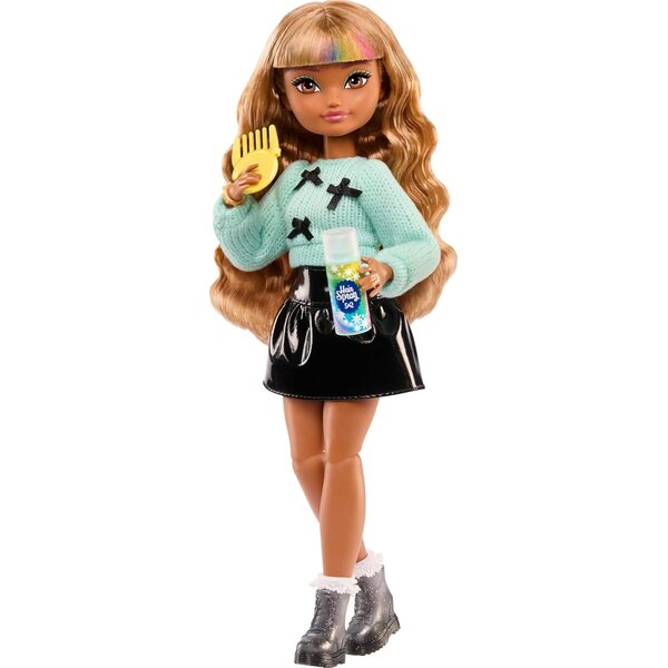 Barbie Dream Besties Tante Puppe mit Styling- und Modeaccessoires, welliges braunes Haar