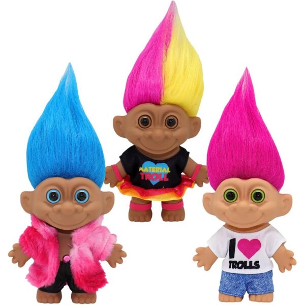 Good Luck Trolls 10,2 cm: Trollpuppen aus den 80er und 90er Jahren, nostalgisches Sammlerspielzeug