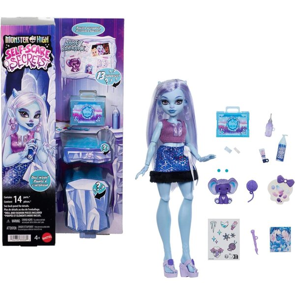 Monster High Abbey Bominable Self-Scare Secrets mit 13 Überraschungen für Schönheit und Kreativität