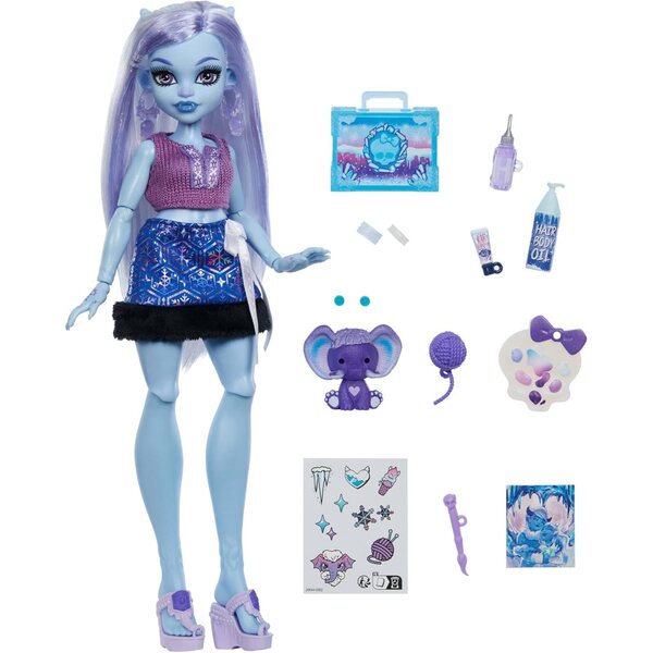Monster High Abbey Bominable Self-Scare Secrets met 13 verrassingen voor schoonheid en creativiteit