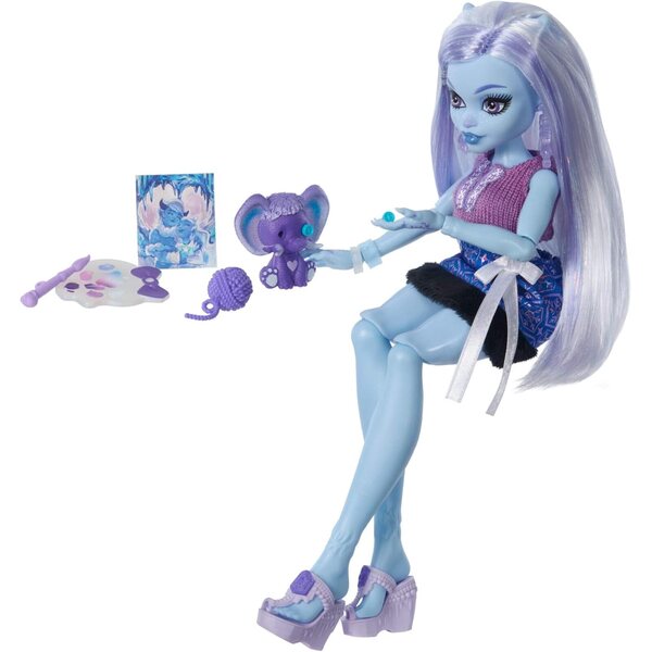 Monster High Abbey Bominable Self-Scare Secrets met 13 verrassingen voor schoonheid en creativiteit