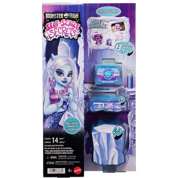 Monster High Abbey Bominable Self-Scare Secrets met 13 verrassingen voor schoonheid en creativiteit
