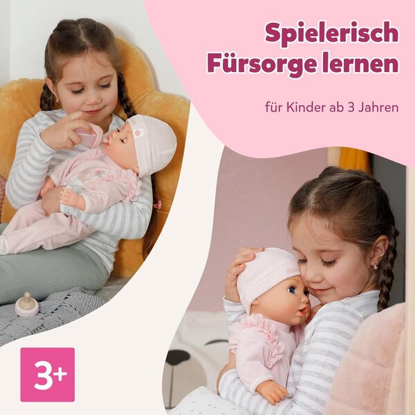 BABY Born Annabell 43 cm – Weiche Puppe mit 7 elektronischen Funktionen und Geräuschen, ideal ab 3 Jahren