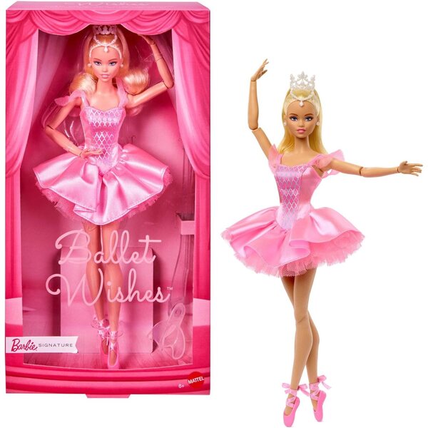 Barbie Signature Ballet Wishes Puppe mit rosa Tutu und glitzernder Tiara