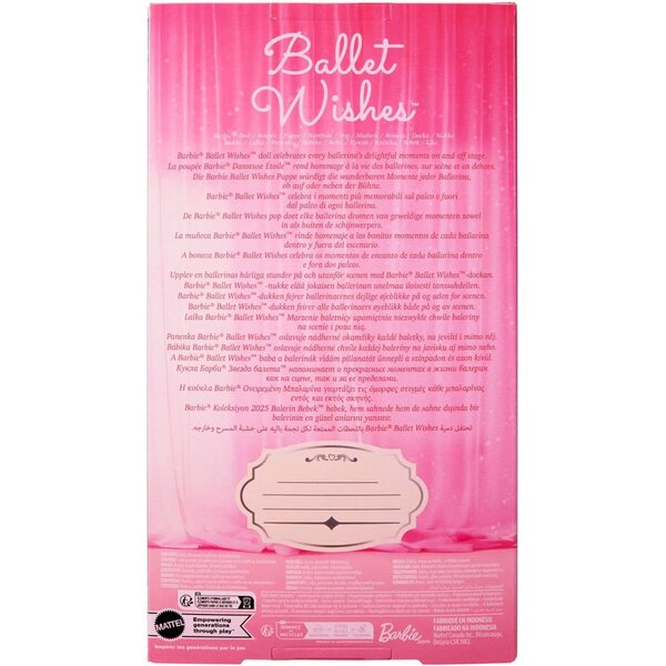 Barbie Signature Ballet Wishes Puppe mit rosa Tutu und glitzernder Tiara