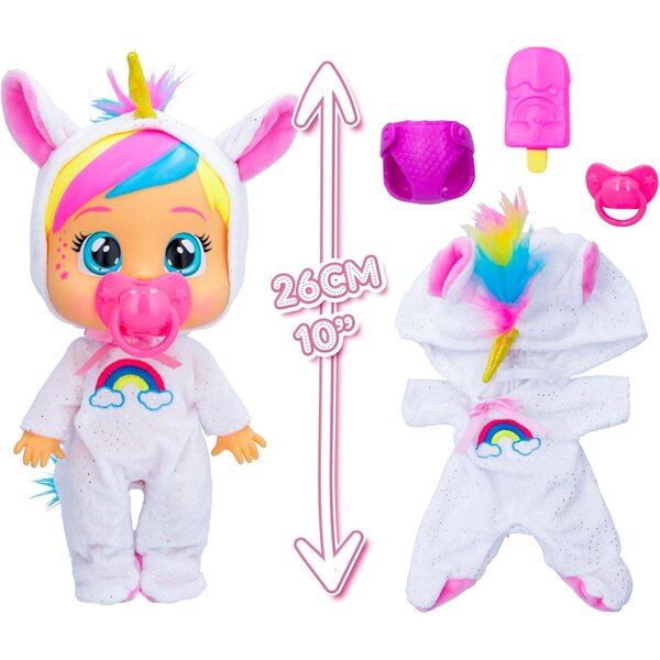 Cry Babies Loving Care Dreamy: Interaktive Puppe mit echten Tränen und abnehmbarem Pyjama 26 cm