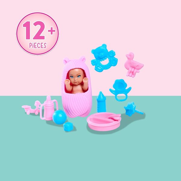 Steffi Love Welcome Baby 29 cm - Pupa incinta con bambino e accessori per giochi di ruolo