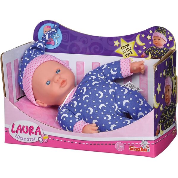 Simba Laura Kleiner Stern pupazzo 20cm con body Luminescente per bambini 2+