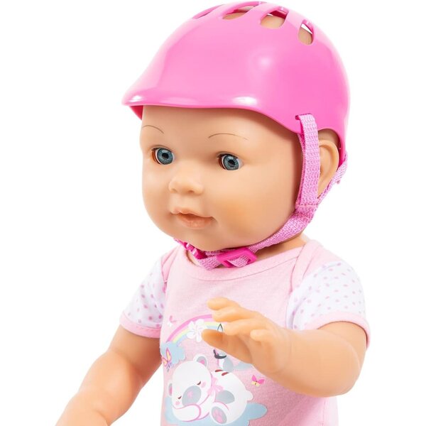 Bayer Design Bambolefahrradhelm rosa regolabile per bambole fino a 43 cm