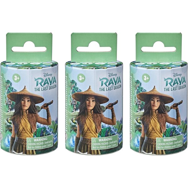Disney Raya und der letzte Drache Überraschungsbox mit Stofffigur und Zubehör – 3er-Set