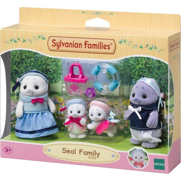 Sylvanian Families Robben Familie – Set mit 4 Tierfiguren für Kinder ab 3 Jahren
