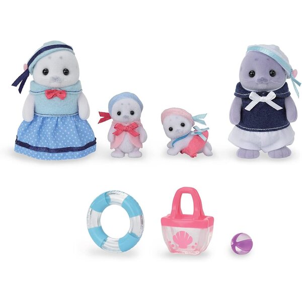 Sylvanian Families Robben Familie – Set mit 4 Tierfiguren für Kinder ab 3 Jahren