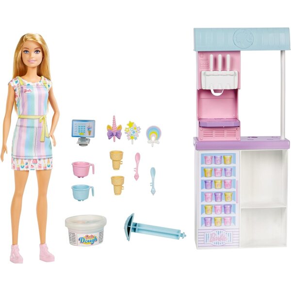 Barbie You Can Be Anything Eisdiele mit Barbie, Eismaschine und Kinderspielzeugzubehör