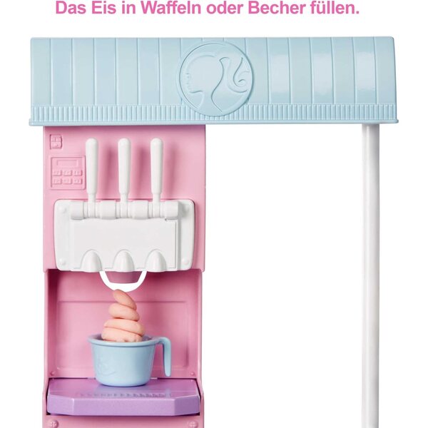 Barbie You Can Be Anything Eisdiele mit Barbie, Eismaschine und Kinderspielzeugzubehör