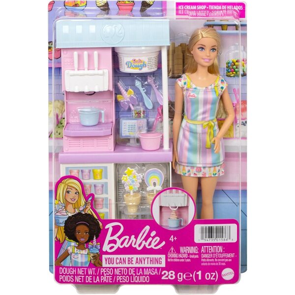 Barbie You Can Be Anything Eisdiele mit Barbie, Eismaschine und Kinderspielzeugzubehör