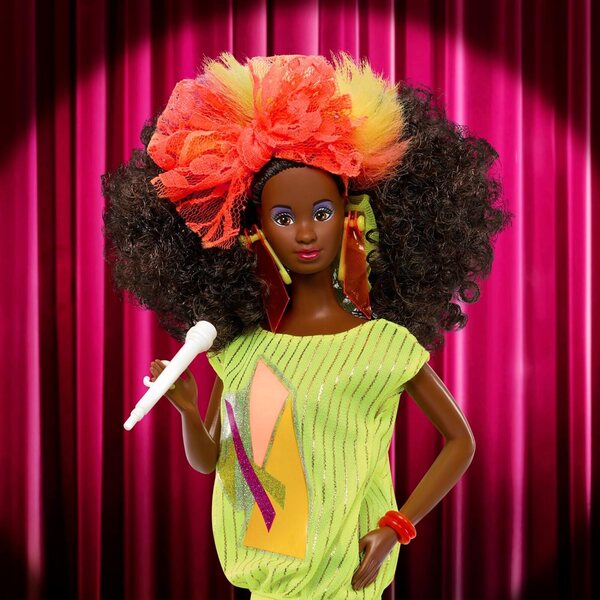 Barbie DeeDee Repro The Rockers 40th Anniversary 1986 mit Ständer und Präsentationsverpackung