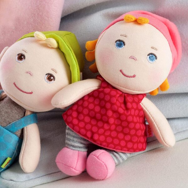 HABA Minipuppe Hertha Poupée morbida e sicura per neonati da 0 mesi in poi