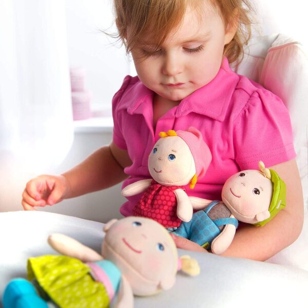 HABA Minipuppe Hertha Poupée morbida e sicura per neonati da 0 mesi in poi