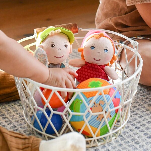 HABA Minipuppe Hertha Poupée morbida e sicura per neonati da 0 mesi in poi