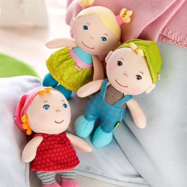 HABA Minipuppe Hertha Poupée morbida e sicura per neonati da 0 mesi in poi