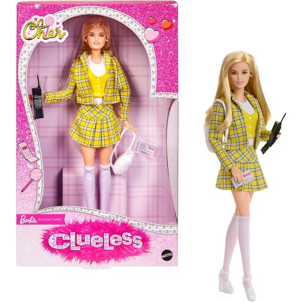 Barbie Signature Cher Clueless zum 30-jährigen Jubiläum mit gelbem Kleid und ikonischen Accessoires