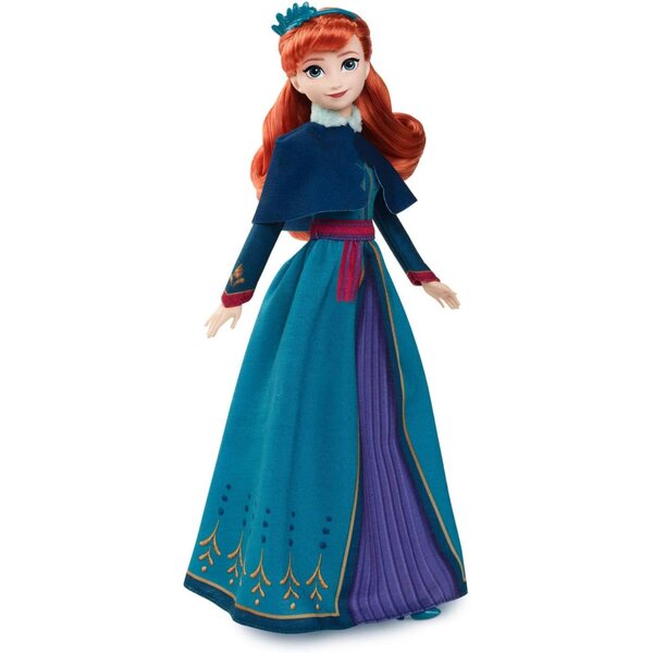 Disney Frozen Poupée Anna mit elegantem Kleid und abnehmbarem Umhang für Mädchen
