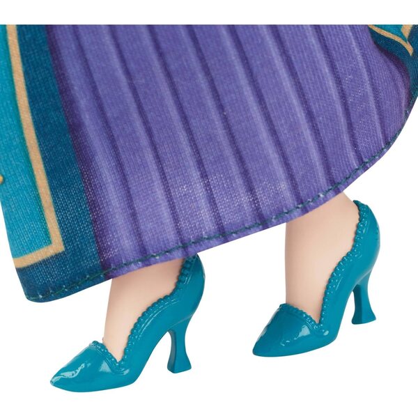 Disney Frozen Poupée Anna mit elegantem Kleid und abnehmbarem Umhang für Mädchen