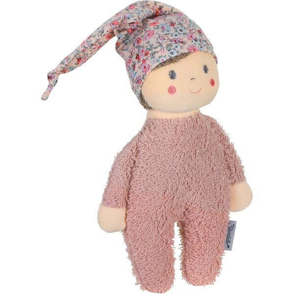 Sterntaler Spielpuppe Ida Rosa con Rassel per Neonati, 22x13 cm, Morbida e Sicura
