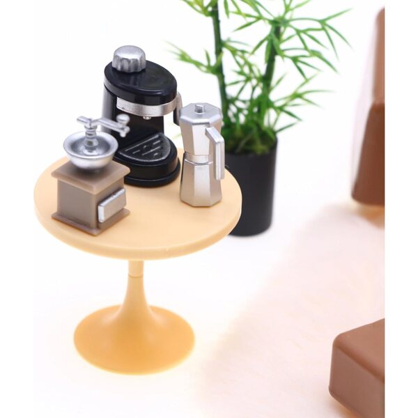 Puppenhaus-Miniaturmöbel: Buntes Schreibtisch- und Regalzimmer-Set