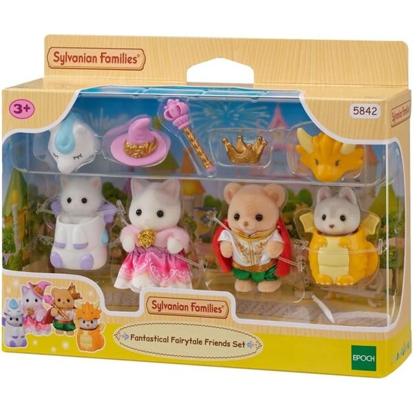 Sylvanian Families Baby Fantasiefreunde Set mit 4 zauberhaften Tierfiguren für Kinder ab 3 Jahren