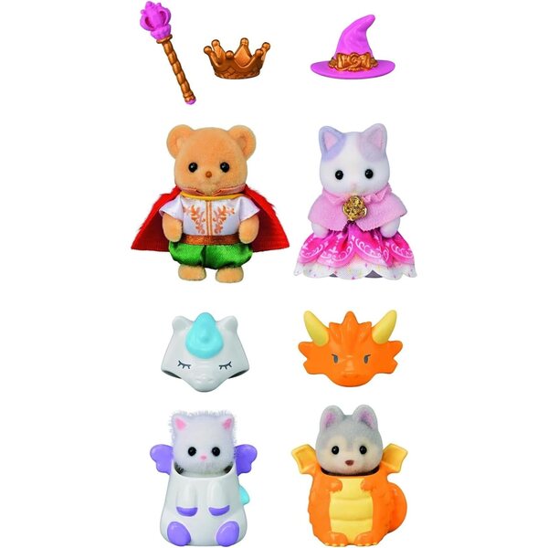 Sylvanian Families Baby Fantasiefreunde Set mit 4 zauberhaften Tierfiguren für Kinder ab 3 Jahren