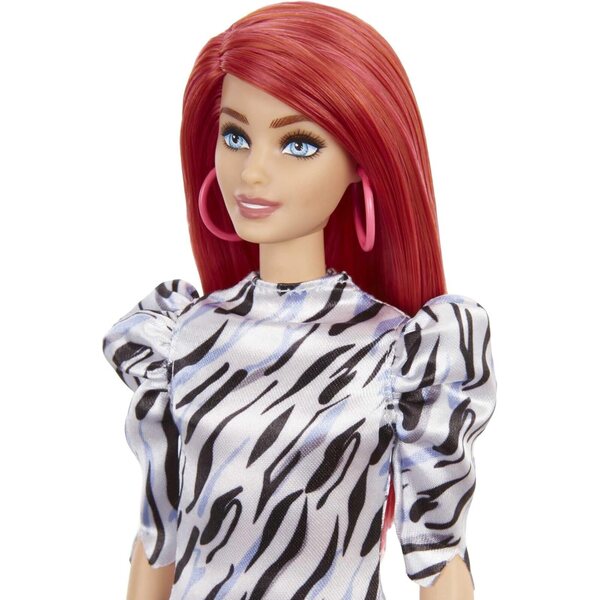 Barbie Fashionistas mit kurzen roten Haaren und Accessoires, Spielzeug für Kinder von 3–8 Jahren