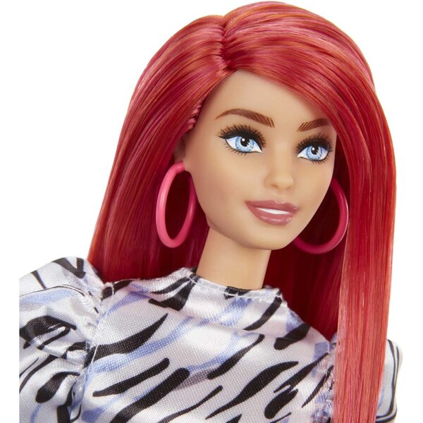 Barbie Fashionistas mit kurzen roten Haaren und Accessoires, Spielzeug für Kinder von 3–8 Jahren