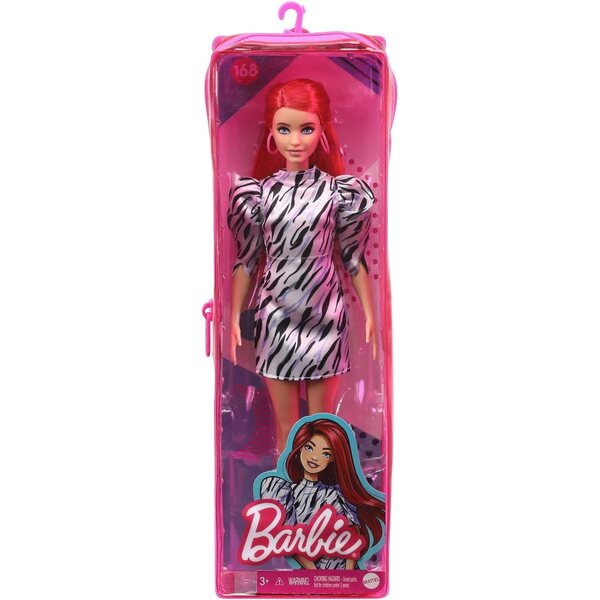 Barbie Fashionistas mit kurzen roten Haaren und Accessoires, Spielzeug für Kinder von 3–8 Jahren