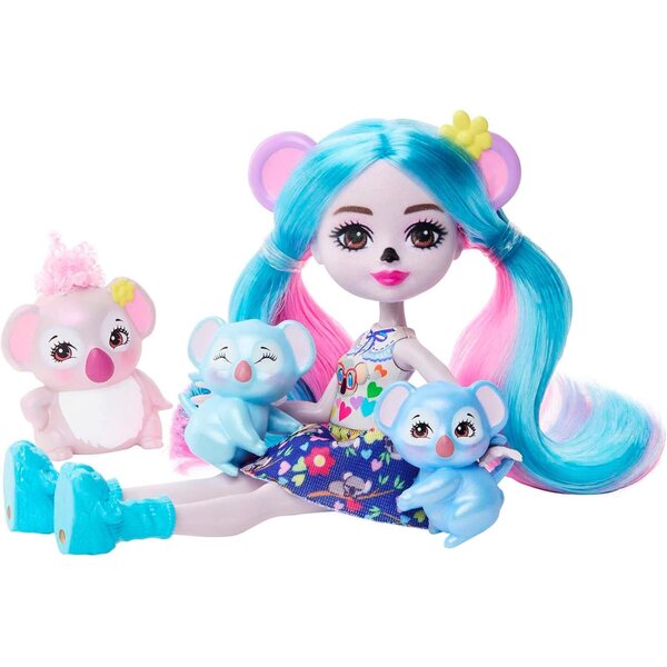 Enchantimals Karalee Koala: Puppe mit Tierfreunden, abnehmbare Kleidung für Kinder