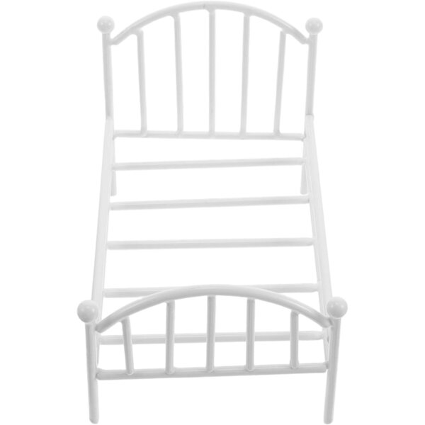 Letto in Ferro Miniatura Portavasi per Casa delle Bambole, Design Compatto e Robusto