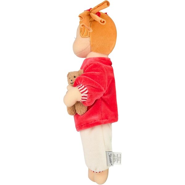 Sterntaler Spielpuppe Magdalena con Rassel Integrata per Neonati, 33 cm, Rosso/Beige