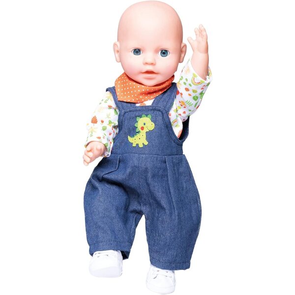 Heless Set Abbigliamento per Bambole con Design Dinosauri 3 Pezzi 28-35 cm