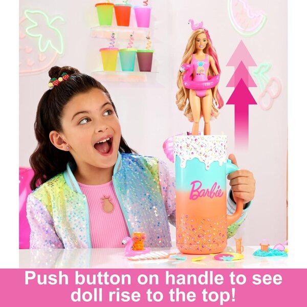 Barbie Pop Reveal Rise & Surprise mit über 15 Überraschungen und Strandaccessoires