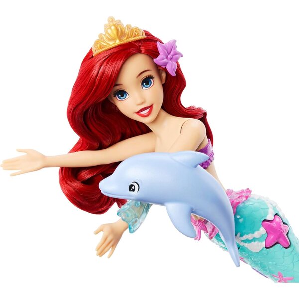 Играчка за баня Mattel Disney Arielle Mermaid Princess with Dolphin and Sebastian
