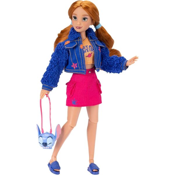 Disney ILY 4EVER Stitch-Puppe mit roten Haaren und Mix & Match-Kleidung, 29 cm