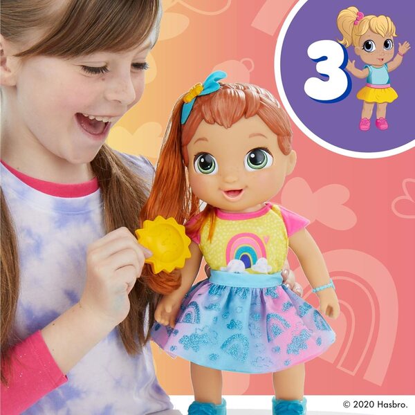 Baby Alive Baby Grows Up: Puppe, die mit dem mitgelieferten Zubehör wächst, spricht und überrascht