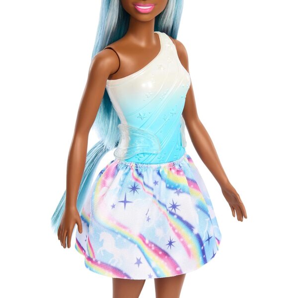 Barbie Fantasy Einhorn-Puppen mit bunten Haaren, magischen Outfits und Accessoires