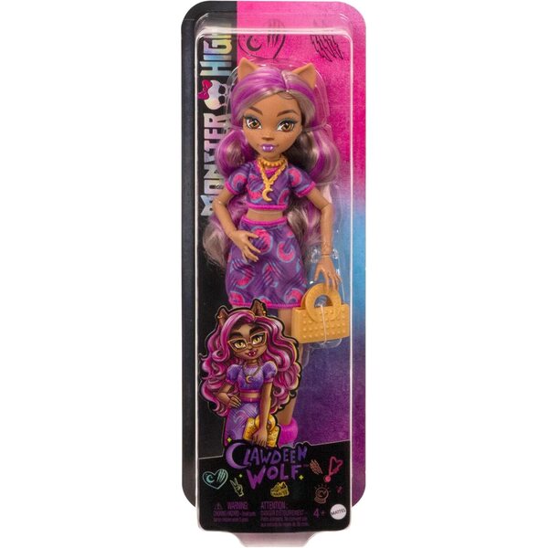Monster High Clawdeen Wolf con 11 Articolazioni Flessibili e Accessori Originali