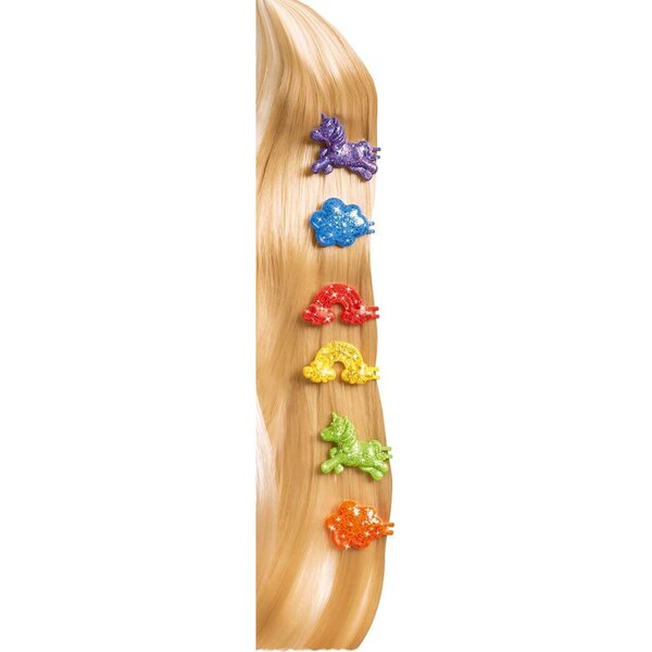 Steffi LOVE XXL Poupée Moda con Capelli Lunghi e Abito Paillettes Effetto Arcobaleno